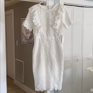 NWT White Lace Dress with Sleeves